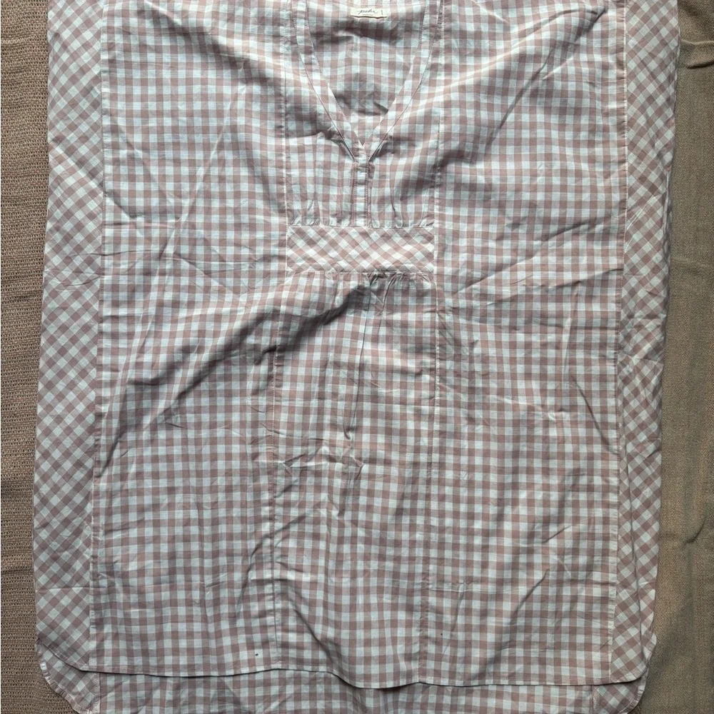 Organic Cotton Pink Gingham Caftan Dress by Pehr - Picture 2 of 11